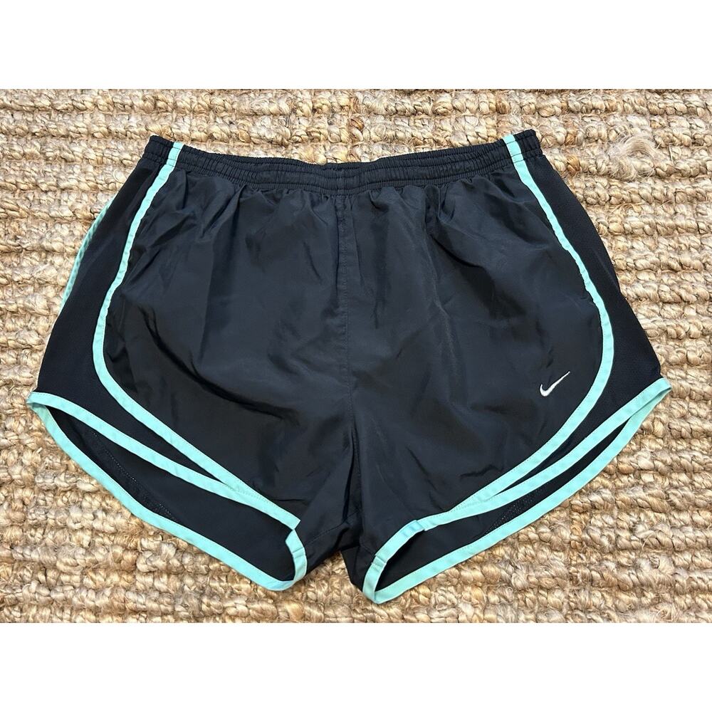 Nike Dri-Fit Tempo Lined Running Shorts Women’s Size M Black Teal